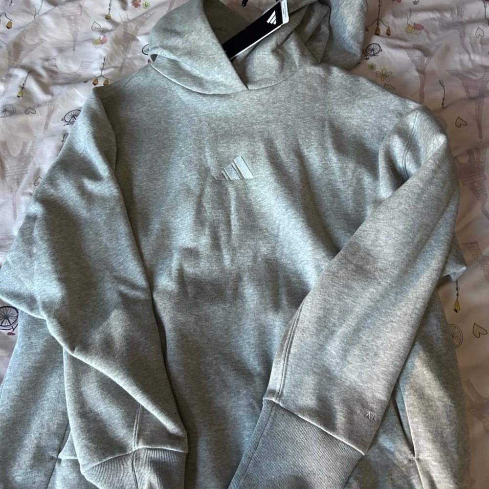 Adidas Light Gray Pullover Hoodie